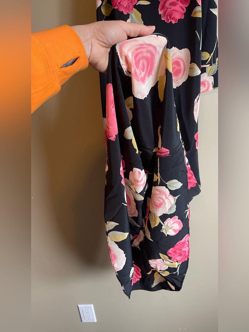 Vintage Y2K Le Chateau Rose Floral Maxi Slip Dress With Matching Scarf - Picture 4 of 10
